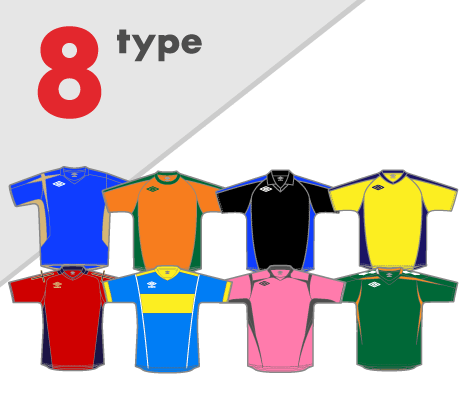 ゲームシャツは8タイプ
