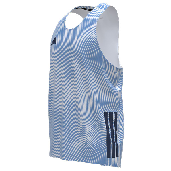Adizero Essentials ランニング シングレット Fluid Lines White Base(IY7861)