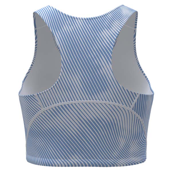 Adizero Essentials ランニング クロップトップ Fluid Lines White Base(IY5537)