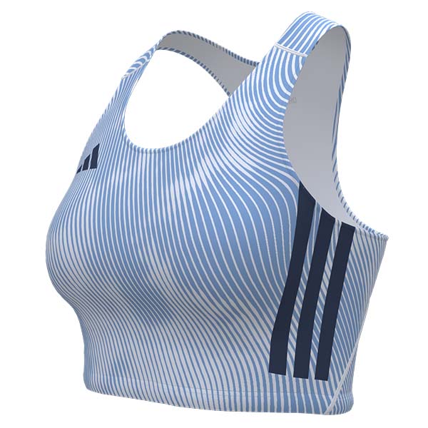 Adizero Essentials ランニング クロップトップ Fluid Lines White Base(IY5537)