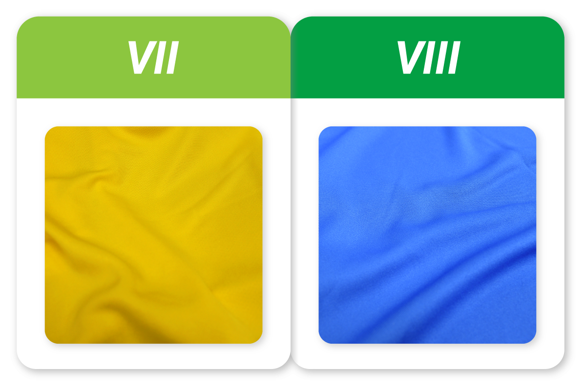 パーク VII と パーク VIII の素材比較（表面）