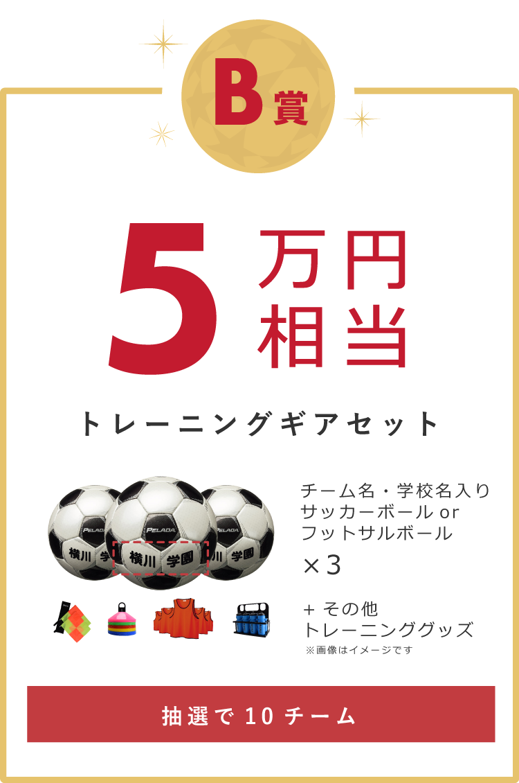 B賞 5万円相当プレゼント