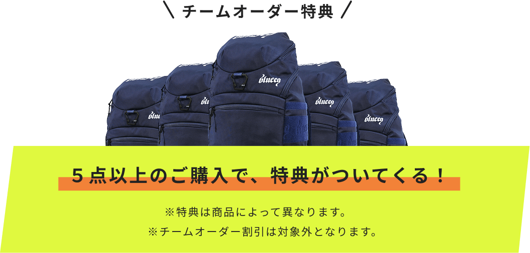 チームオーダー特典